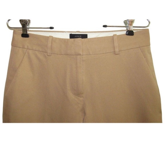 J. Crew Favorite Fit Tan Bristol Pants Stretch Trousers - Size 00 - Picture 4 of 7